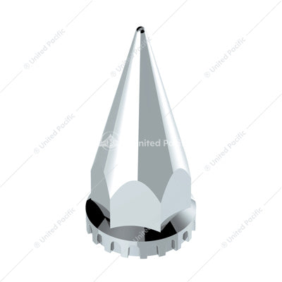 Chrome Pointed Rear Axle Cover with 33mm Spike Thread-on Nut Cover - 10278