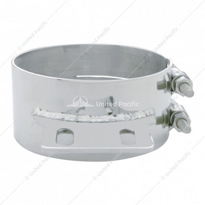 5" Stainless Steel Butt Joint Exhaust Clamp Straight Bracket - 10319