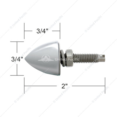 Chrome Bullet License Plate Fastener Kit - 10889