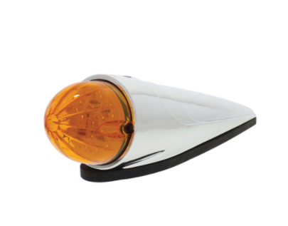 19 LED Grakon 1000 watermelon style cab light kit with amber LEDs and amber sealed lens for semi trucks.
