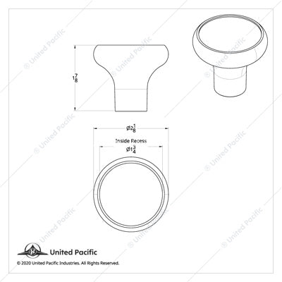 Chrome Deluxe "Tractor" Knob Black Glossy Sticker - 23400
