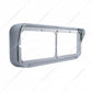 19 LED Rectangular Dual Headlight Bezel with Visor in Amber - 32347