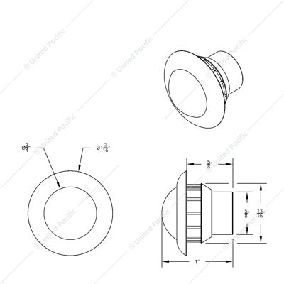 3 LED Mini Double Fury (Clearance/Marker) Amber LED/White LED - 36839