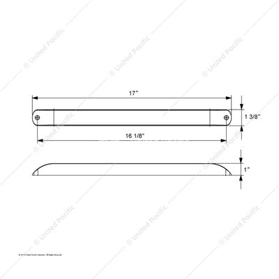 28 LED 17" GloLight Stop Turn & Tail Light Bar - Red LED/Clear Lens - 37082