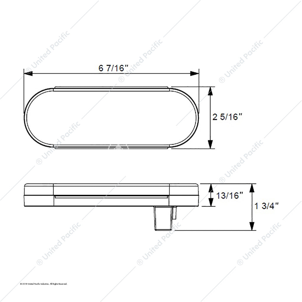 22 LED 6" Oval GloLight Turn Signal Light Amber LED/Clear Lens - 37131