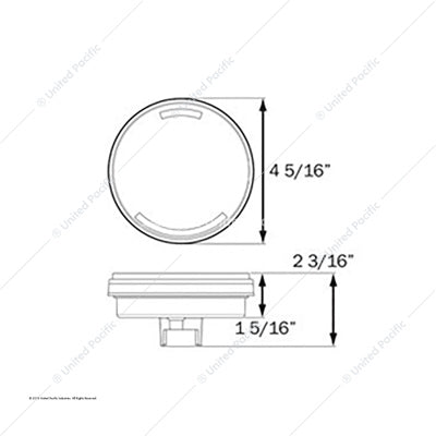 21 LED 4" GloLight Turn Signal Light Amber LED/Clear Lens - 37135
