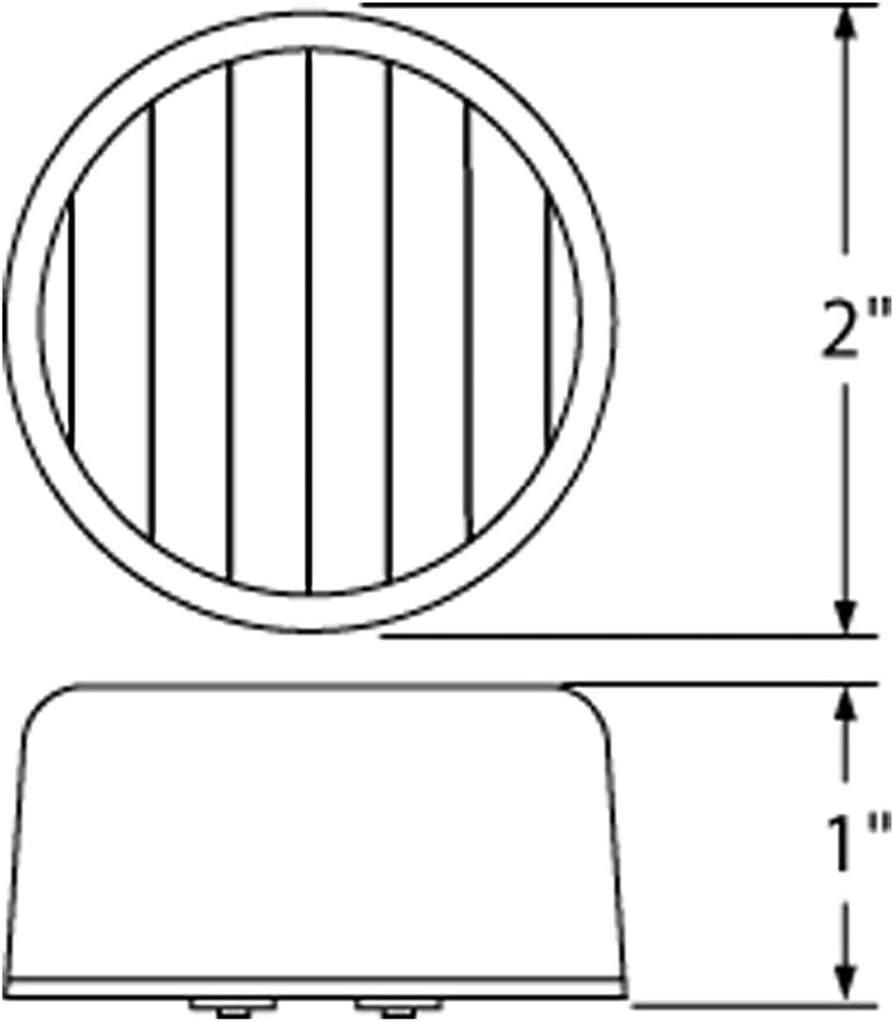 9 LED 2" Clearance Marker Light Amber LED Amber Lens - 38170