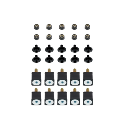 Black grille screw set for 2003–2017 Volvo VNL with 10 complete sets of mounting hardware