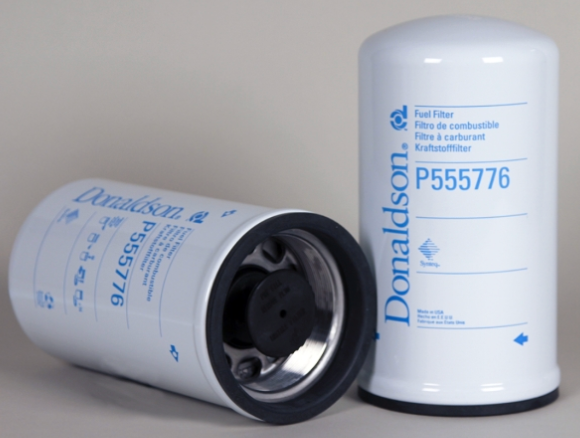 Donaldson P555776 spin-on fuel filter for Cummins ISX engines, heavy-duty diesel filtration.
