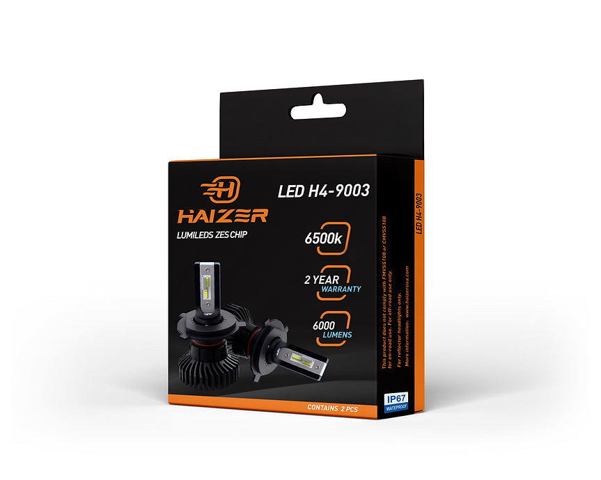 Platinum Series Headlight Bulb 6000 Lumens - HZR2-LED H4-9003