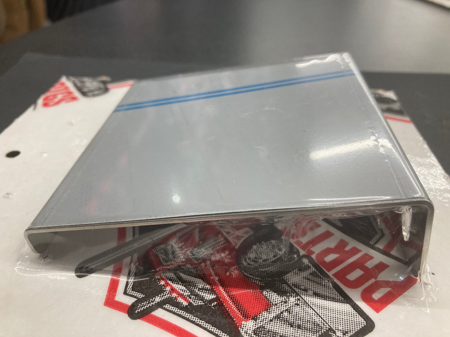 Stainless Steel 4" x 4" Permit Panel Plate with Flange - P4RUPB4X4