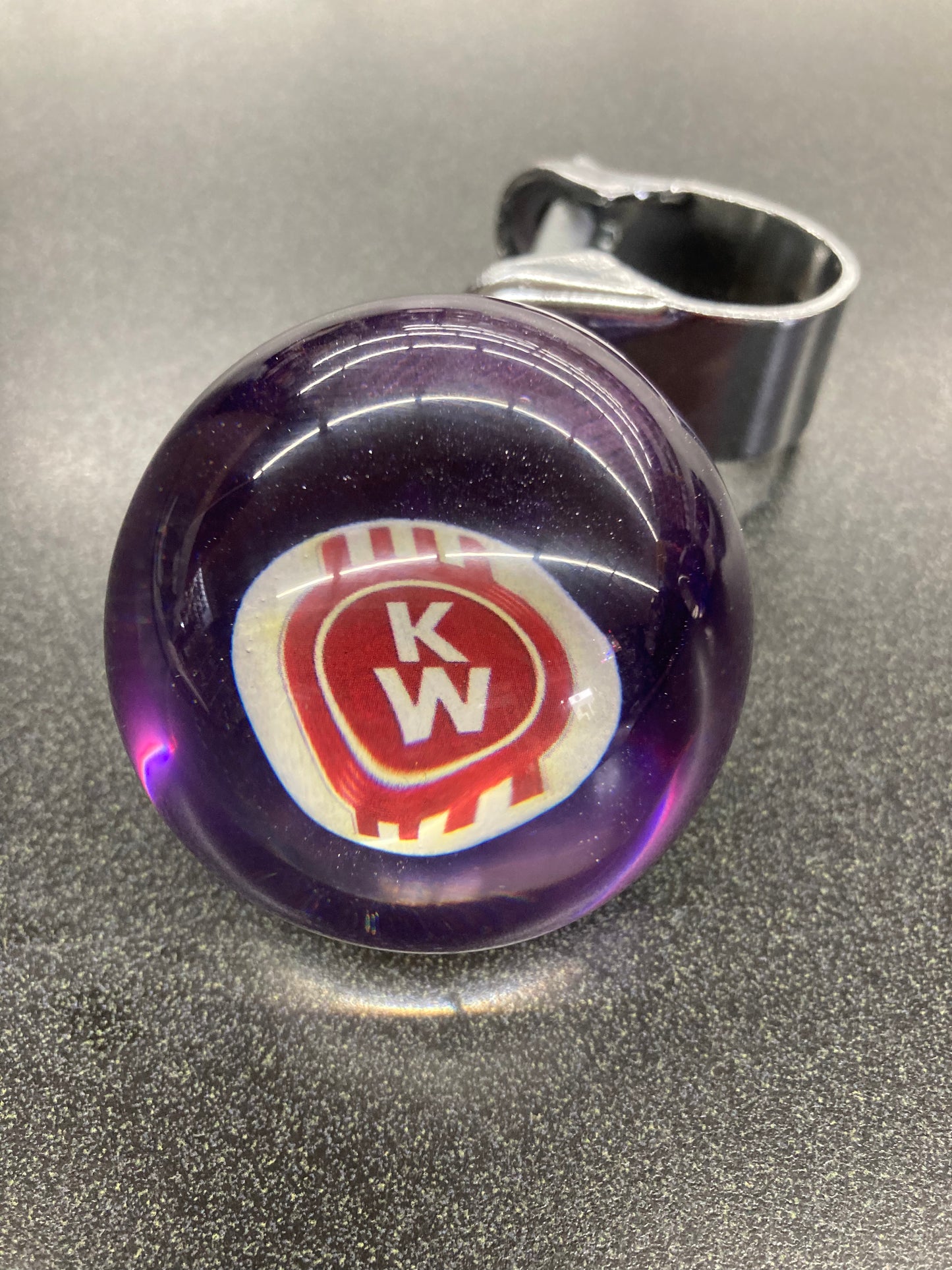 Purple Logo Kenworth Glass Spinner- KW1316MX