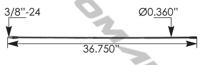 CB Antenna 36in Black - 577.CB1003