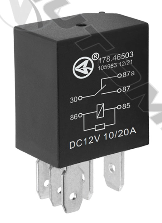 Relay Micro ISO - 5 Pin 12V 20/10A SPDT - 178.46503