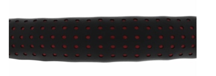18" Red Perforated Leather Steering Wheel Cover - 70136