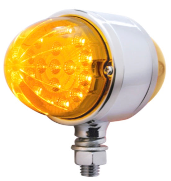 17 LED Dual Function Reflector Double Face Light Amber/Amber Lens - 37479