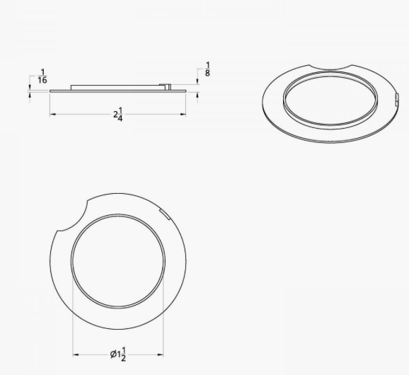 Metal washer for axle cover kits 10260–10266, designed for rear wheel installation.
