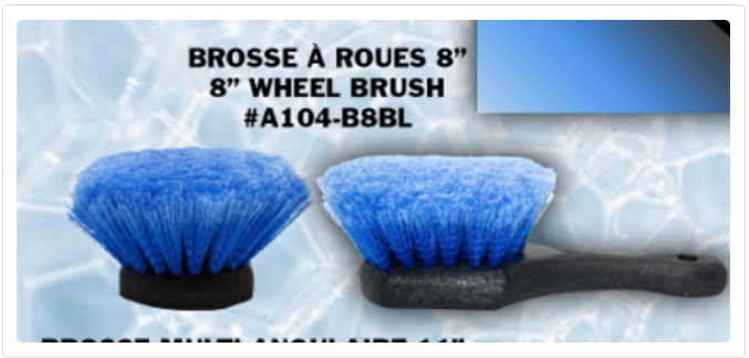8" Handle Tire Interiors Wheel Brush - A104-B8BL
