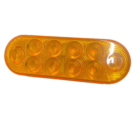 10 Diode Amber Oval LED Signal/Park Light AMP Connector - MTLED2238-10A