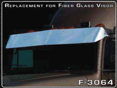 FLD Flat Top Drop Visor 13" Mounts To Existing Brackets - F-3064