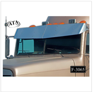 Freightliner FLD Flat Top Flat Top 13" X15" V Style Visor Mounts To Existing Brackets - F-3065