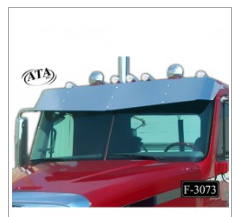 13" X 15" V - Style Visor for FL FLD/Columbia Flat Window Day Cab - F-3073