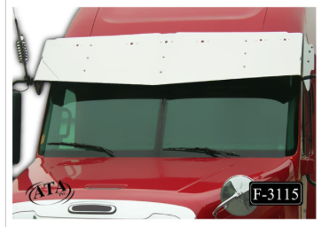 Freightliner Columbia Condo 2005 and Newer 18 by 20 Inch V Style Visor - F-3115