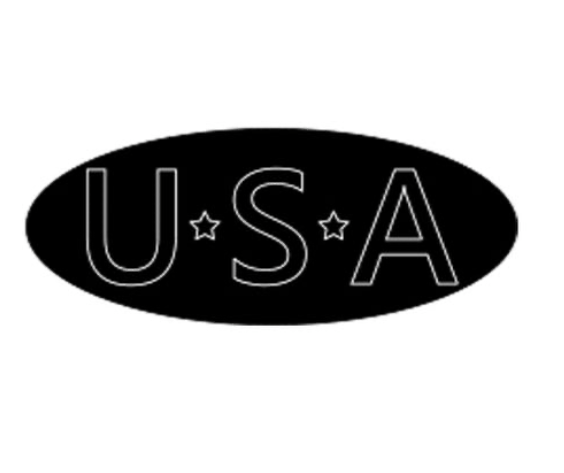 Oval Pedal Emblem Plate USA Pair - RW167P-4