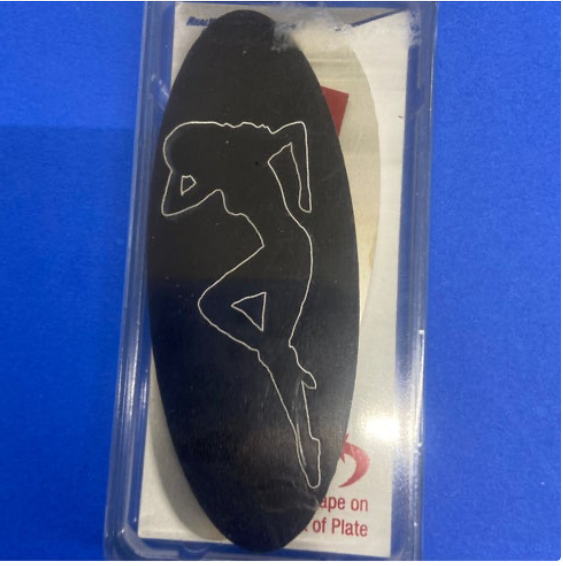 Oval Pedal Emblem Plate - Lady Silhouette Pair - RW167P-7