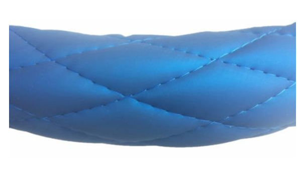 18" Steering Wheel Cover Diamond Style Billet Blue with Blue Stitch - 65217