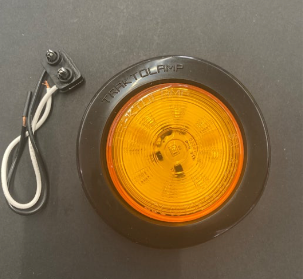 2 1/2" Clearance & Side Marker 9 Led Light Amber 12/24V with Grommet And Pigtail Kit - 8090A