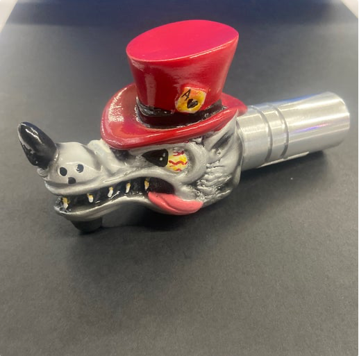 Valve Knob Stationary Top Wolf With Red Hat - 17986
