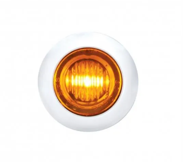 3 LED Mini Light with Bezel (Clearance/Marker) Amber Lens - 39932
