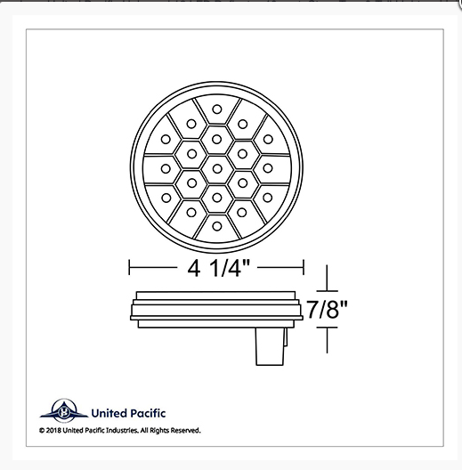 4" Light 19 LED Reflector Turn Signal Amber Clear Lens - 39702