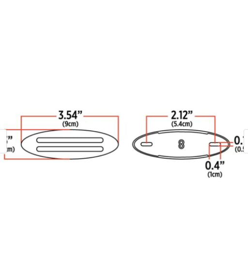 FLATLINE CLEAR AMBER LED MINI MARKER LIGHT - TLED-FG3CA