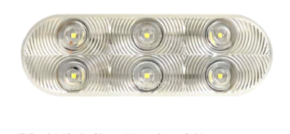 6” Oval 6 Diode Clear LED Back-Up Light-MTLED2238-6C