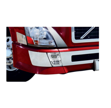 Chrome High Power LED Fog Light With LED DRL & Position Light for 2003-2017 Volvo VN/VNL Passenger - 32595