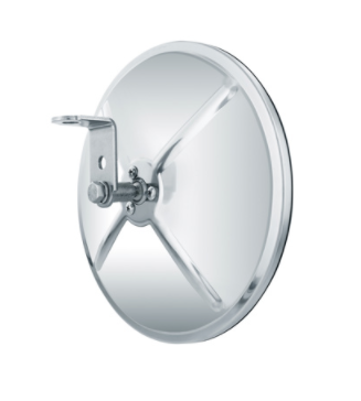 Stainless Steel 8 1/2 Inch Convex Mirror with Centered Mounting Stud - 60034