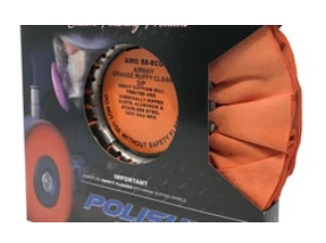 Orange Ruffy Clear Dipped 8'' Airway Buffing Wheel - AWO58-8CD