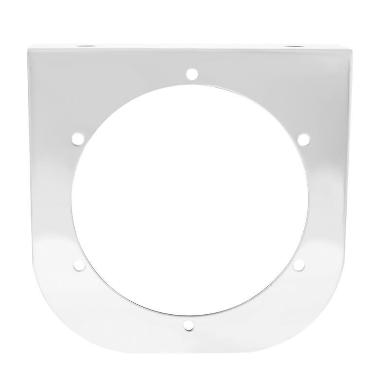 Stainless Light Bracket With Single 4" Light Cutout - 20422