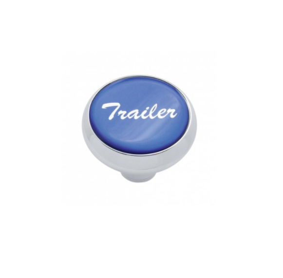 Chrome Dlx Trailer Knob Blue Glossy Sticker - 23407