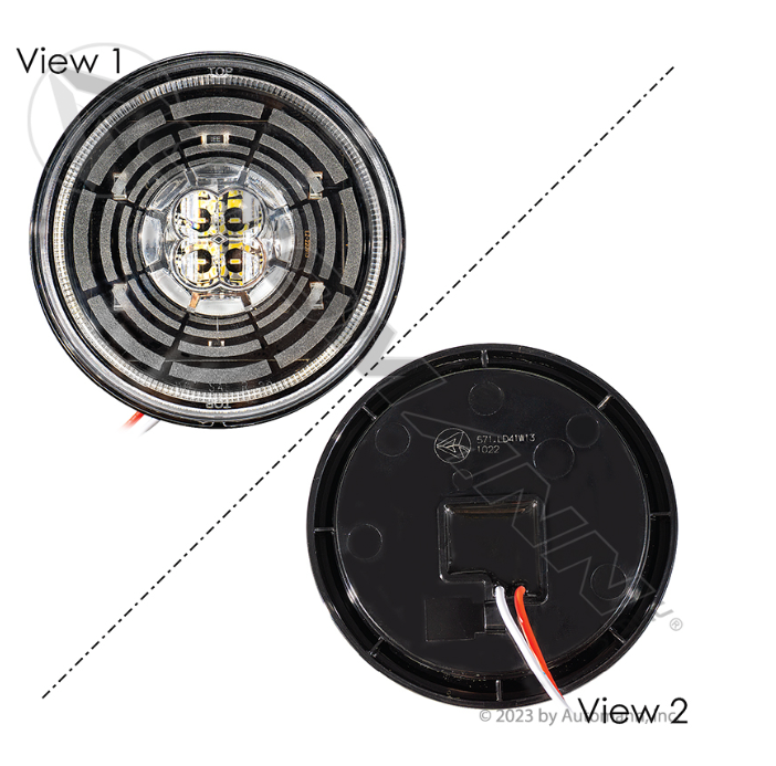 Back-Up Light LED 4" Round Multi-Halo 571.LD41W13