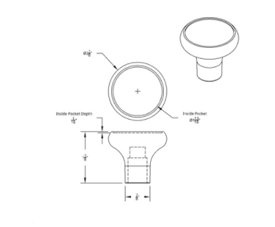 Deluxe Aluminum Screw-On Air Valve Knob for Trailer Cadmium Orange - 23935
