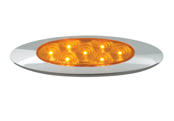 Ultra Thins Surface Mount Y2K AMBER/AMBER LED Light W/ Chrome Bezel-78335