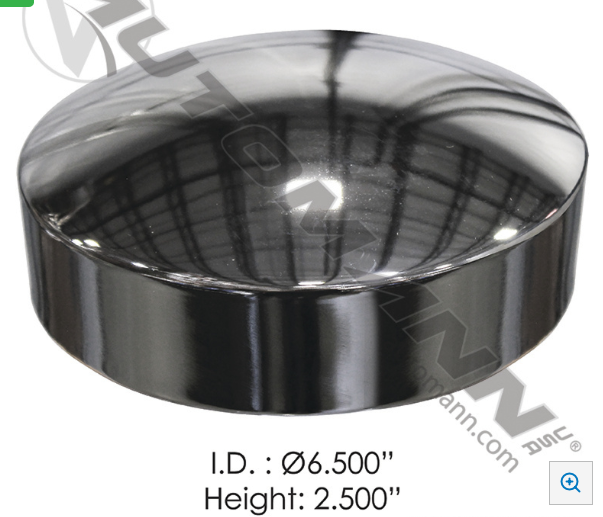 Rear Hub Cap 6-1/2" ID Chrome 562.C1006C