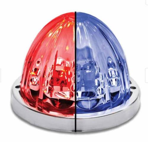 Red Stop, Turn & Tail to Blue Auxiliary Star-Burst Watermelon LED Light – 19 Diodes TLED-WTRB