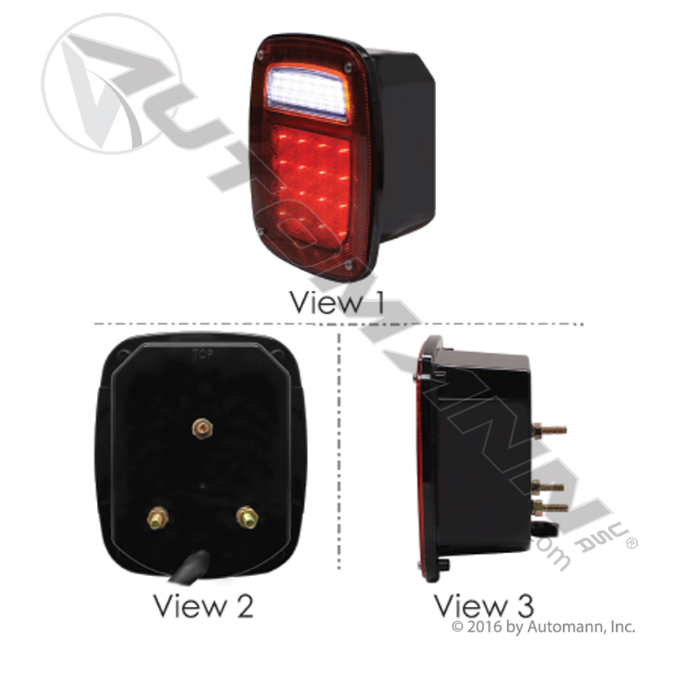 S/T/T Box Light LED Without Side Marker Red - 571.LD500R38
