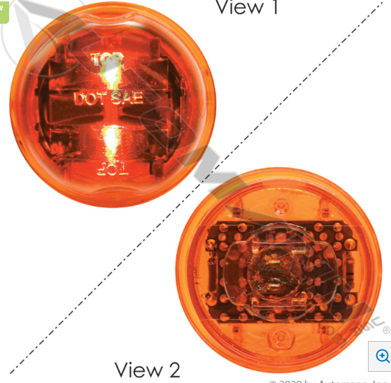 Marker Light LED 2" PC Amber - 571.LD302A8