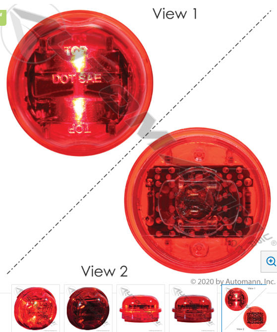 Marker LED Light 2" PC Red -571.LD302R8