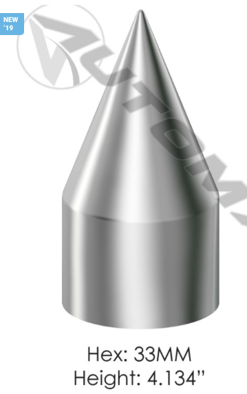 Lug Nut Cover Chrome Plastic Push On 33MM - 562.A4007CP